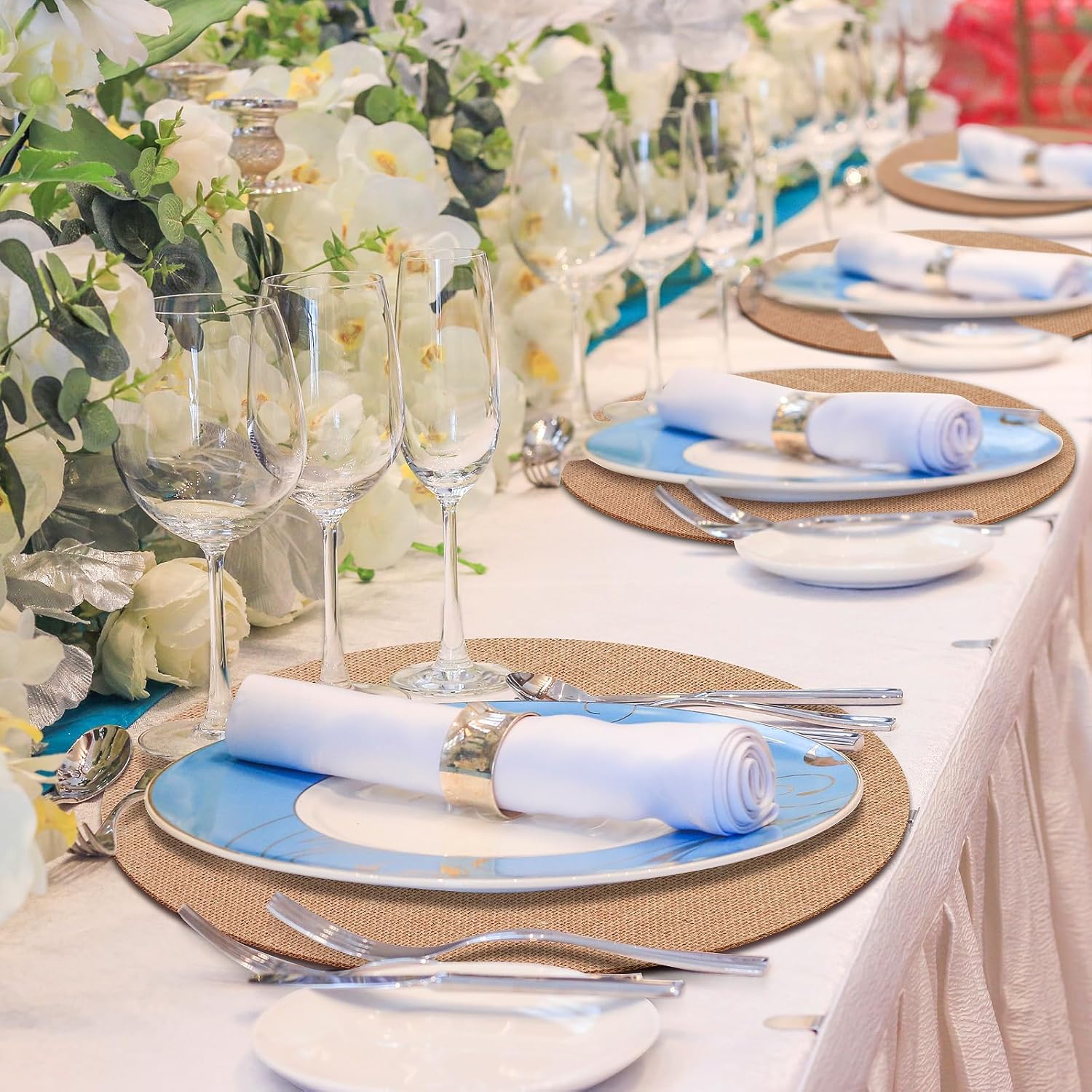 Wedding Supply Rentals - 30/50/100 szt. Okrągłe podkładki na stół
