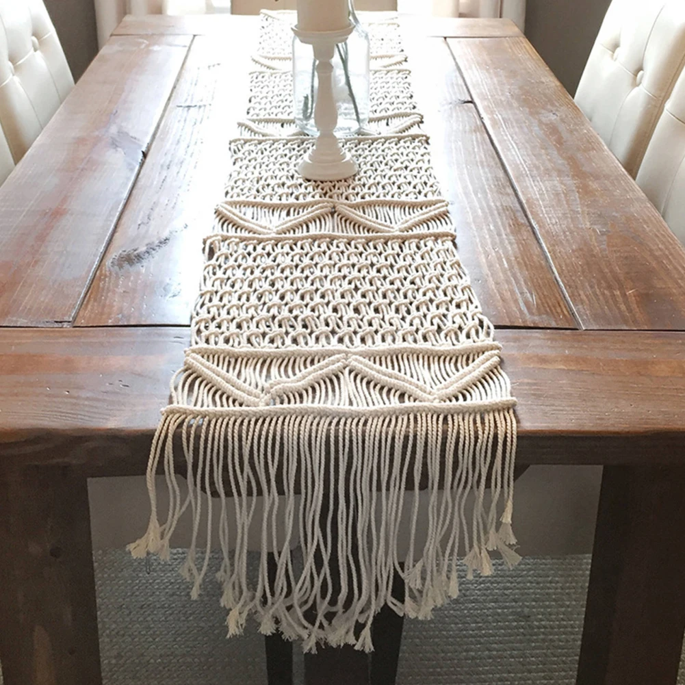 Wedding Supply Rentals - Macrame Boho Bieżnik na stół do
